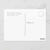 フォーマル書クラシック跡の写真の日付の保存 ポストカード (裏面)