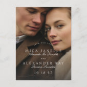 フォーマル書クラシック跡の写真の日付の保存 ポストカード (正面)