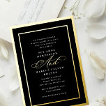 フォーマル書跡の白黒のフレーム結婚ズ 箔招待状<br><div class="desc">RSVPまたは詳細のカード***FOIL連絡 ***このデザインテンプレートは完全にカスタマイズ可能で、デザインに移動、追加、削除、または重要な変更を行うお客様がカスタマイズ可能なボタンでカスタマイズ可能です移動、追加、削除またはに変更します_______________________ *が必要なまたはオプションを持つ_______________________ *何を納品ZAZZLEカスタマーサービス(https://help.zazzle.com/)</div>