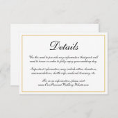 フォーマル書金ゴールド縁ど結婚詳細 エンクロージャーカード (正面/裏面)
