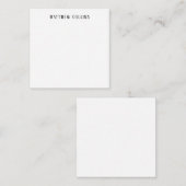 フォーマル洗練クラシックエレガントシンプル ノートカード (正面/裏面)