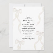 フォーマル白リフォーマルボ結婚ン 招待状 (正面)