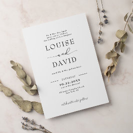 フォーマル白結婚の 招待状