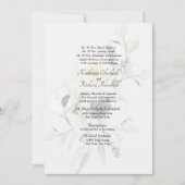 フォーマル白結婚フローラ招待状親 招待状 (正面)