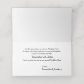 フォーマル白黒ラヴ結婚の座席表 プレイスカード (内部開封)