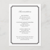 フォーマル結婚式招待状宿泊カード ポストカード (正面)