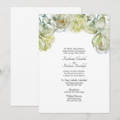 フォーマル結婚式招待状白フローラ 招待状 (正面/裏面)