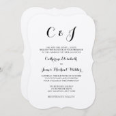 フォーマル結婚式招待状言う嫁の親 招待状 (正面/裏面)