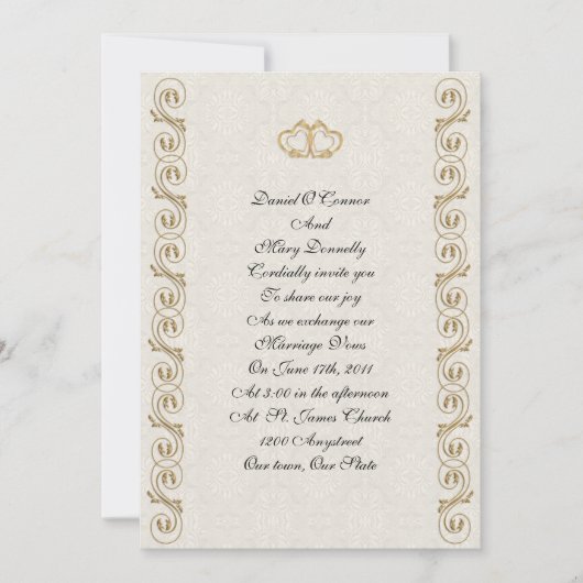 フォーマル結婚式招待状 招待状 (正面)