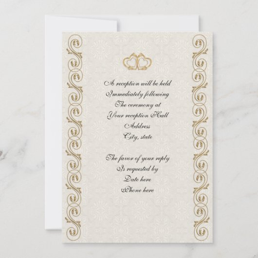 フォーマル結婚式招待状 招待状 (裏面)