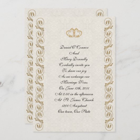 フォーマル結婚式招待状 招待状 (正面/裏面)