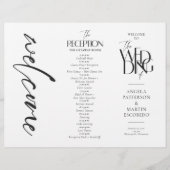 フォーマル結婚式 プログラム白黒 (正面)