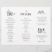 フォーマル結婚式 プログラム白黒 (裏面)