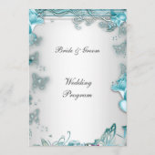 フォーマル結婚式 プログラム青 プログラム (裏面)