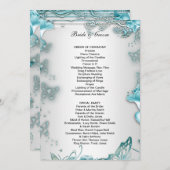 フォーマル結婚式 プログラム青 プログラム (正面/裏面)