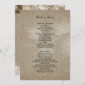 フォーマル結婚式 プログラム (正面/裏面)