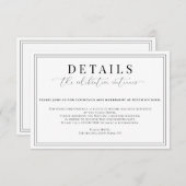 フォーマル結婚詳細 エンクロージャーカード (正面/裏面)