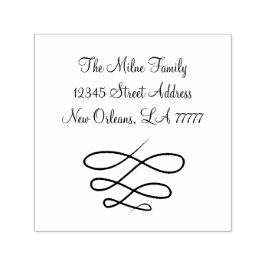 フォーマル線渦巻形の – 自墨住所スタンプ セルフインキングスタンプ