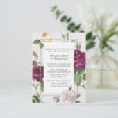 フォーマル縁ど絵を描バラ誕生会 インビテーションポストカード (スタンド正面)