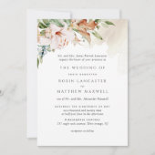 フォーマル自然エレガント開花結婚ス 招待状 (正面)