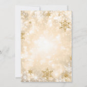 フォーマル金ゴールドリ企業のボンホリデーパーティレッド 招待状 (裏面)