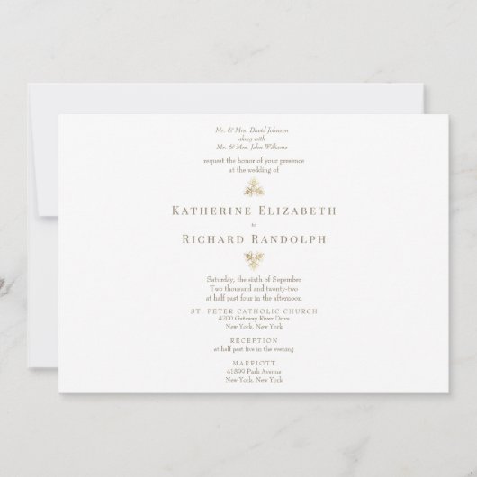 フォーマル金ゴールド伝統的文字2会場Horizontal (正面)