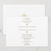 フォーマル金ゴールド伝統的文字2会場Horizontal (正面/裏面)