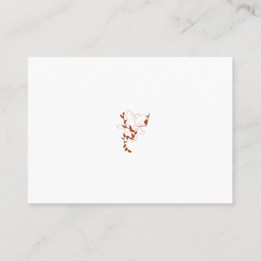 フォーマル錆フローラクレストモノグラム結婚ズ詳細 エンクロージャーカード (裏面)