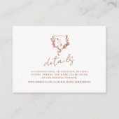 フォーマル錆フローラクレストモノグラム結婚ズ詳細 エンクロージャーカード (正面)