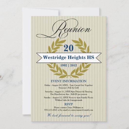 フォーマル高エレガント校懇親会 招待状 (正面)