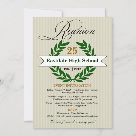 フォーマル高エレガント校懇親会 招待状 (正面)