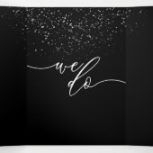 フォーマル黒モダン点結婚数 三つ折りカード (内部中)