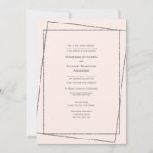 フォーマル&エレガント赤面&シルバー結婚ズ 招待状 (正面)