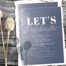 フォーマル クラシック ネイビーブルー 煙 60歳 誕生日