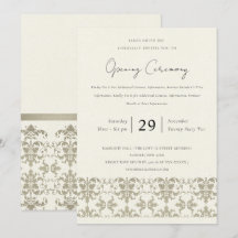 フォーマル シルバー ダマスク グランド オープニング セレモニー