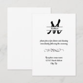 フォーマル シンプル エレガント お菓子3x5 受付 招待状 (正面/裏面)