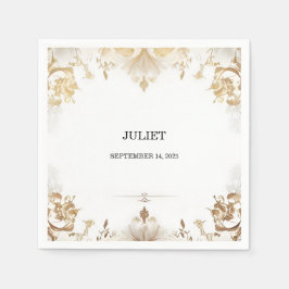 フォーマル シンプル クラシック ブライダル シャワー スタンダードカクテルナプキン