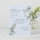 フォーマル ダスティーブルー 花嫁 親 II 結婚式  招待状 (スタンド正面)