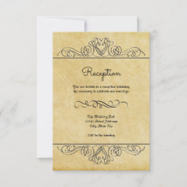フォーマル フローラル フリル - レセプション招待状 招待状