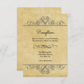 フォーマル フローラル フリル - レセプション招待状 招待状 (正面/裏面)