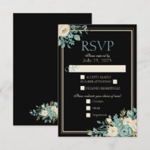 フォーマル フローラル 返信カード