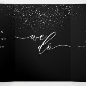 フォーマル ブラック モダン ドット 結婚式 三つ折りカード (内部中)