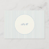 フォーマル プレッピー フレンチ ブルー ストライプ 受付 エンクロージャーカード (裏面)