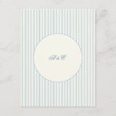 フォーマル プレッピー フレンチ ブルー ストライプ 案内 エンクロージャーカード (裏面)