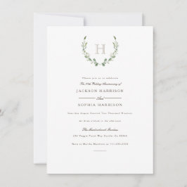 フォーマル＆ラスティック グリーン アニバーサリー インビテーション