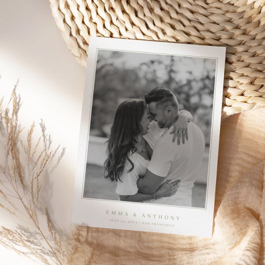 フォーマル ヴィンテージ サージュグリーン モノグラム ウェディング セーブザデート