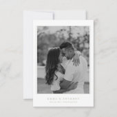 フォーマル ヴィンテージ サージュグリーン モノグラム ウェディング セーブザデート (正面)