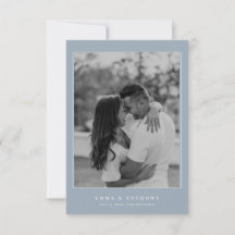 フォーマル ヴィンテージ ダスティーブルー モノグラム ウェディング