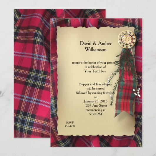 「フォーマル」汎用招待状 (正面/裏面)