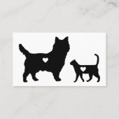 フォーマル 猫 犬 ハート ペット 名刺 (裏面)